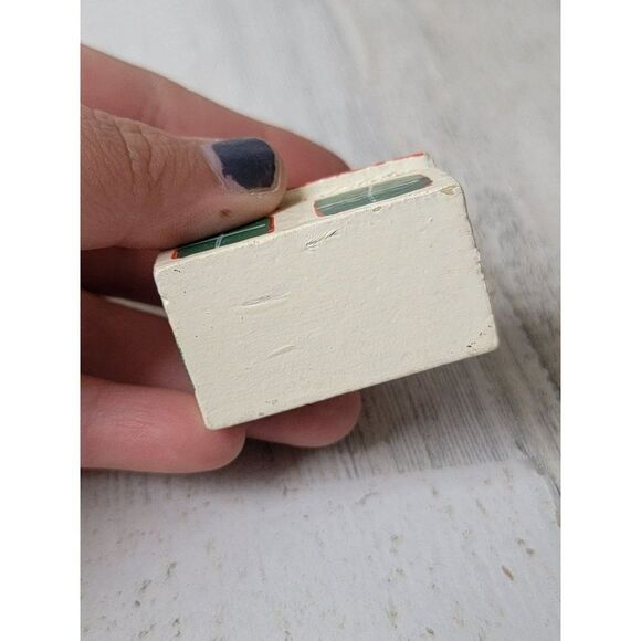 Vintage wooden mini White House ornament Xmas decor - Picture 4 of 4